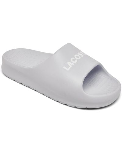 Lacoste Serve 2.0 Slide Sandals From Finish Line - Gray