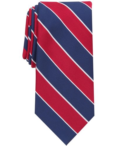 Club Room Shore Stripe Tie - Red