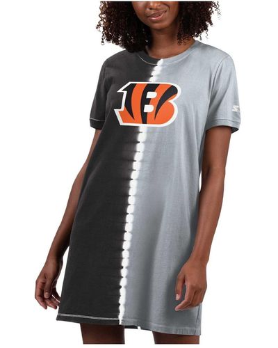 Starter Cincinnati Bengals Ace Tie-dye T-shirt Dress - Black