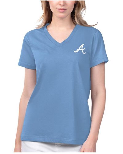 Margaritaville Atlanta Braves Game Time V-neck T-shirt - Blue