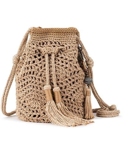 The Sak Sayulita Crochet Drawstring - Metallic