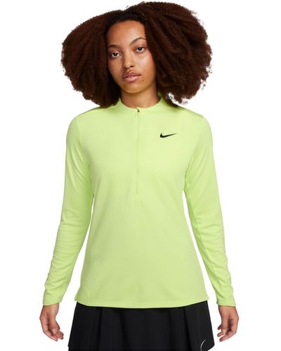 Nike Dri-fit Uv Advantage Half-zip Top - Green