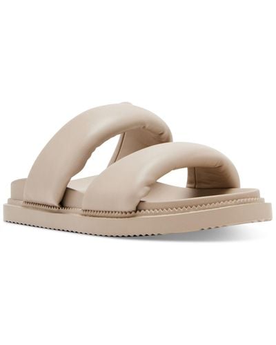 Madden Girl Minnie Footbed Slide Sandals - Gray
