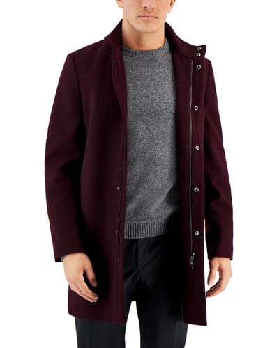 Calvin Klein Mayden Slim-fit Overcoat - Red