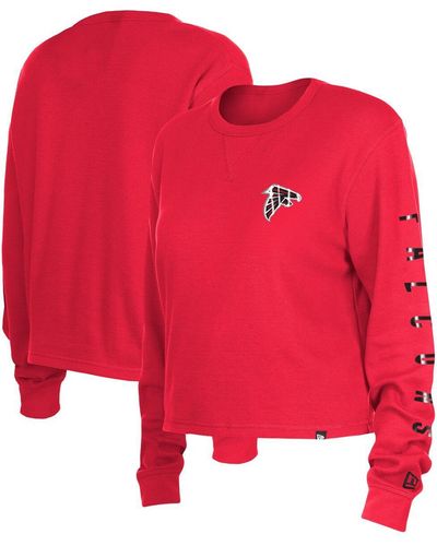 KTZ Tampa Bay Buccaneers Thermal Crop Long Sleeve T-shirt - Red