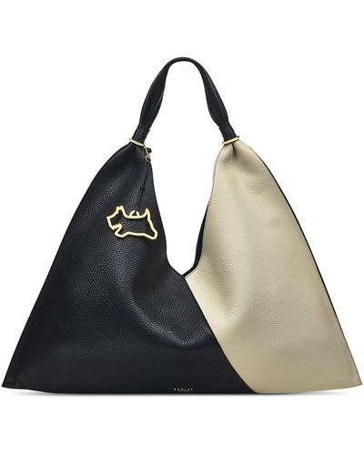 Radley Hay's Mews Colorblock Extra Large Leather Open Top Shoulder Bag - Black