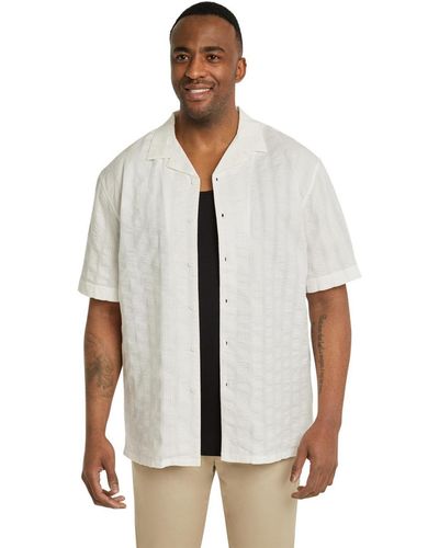Johnny Bigg Big & Tall Johnny G Belize Relaxed Fit Shirt - White