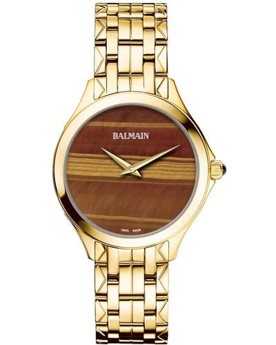 Balmain Swiss Flamea Gold Pvd Stainless Steel Bracelet Watch 34mm - Metallic