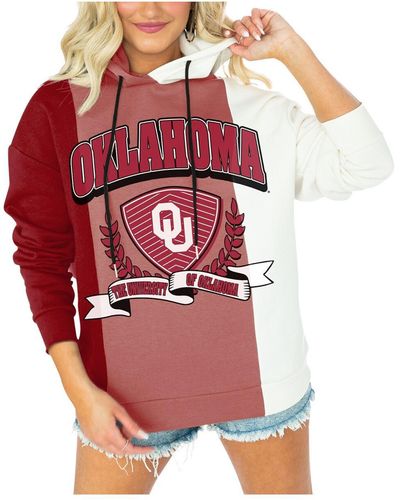 Gameday Couture Oklahoma Sooners Hall Of Fame Colorblock Pullover Hoodie - Red
