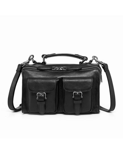 Old Trend Genuine Leather Las Luna Crossbody Bag - Black