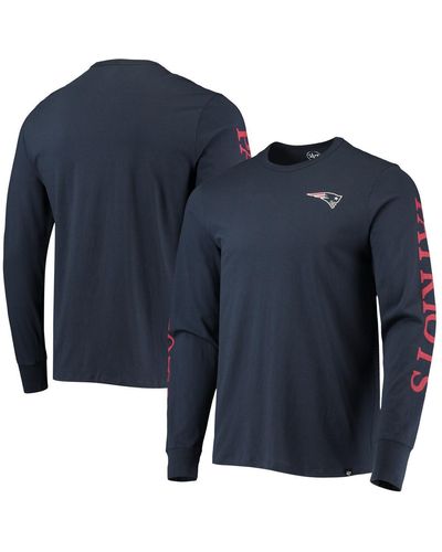 '47 New England Patriots Franklin Long Sleeve T-shirt - Blue