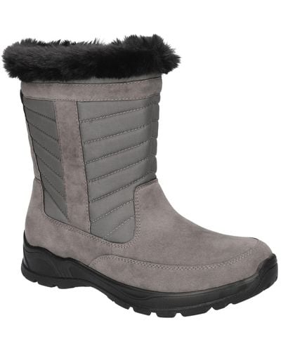 Easy Street Frazer Slip Resistant And Waterproof Side Zip Boots - Gray