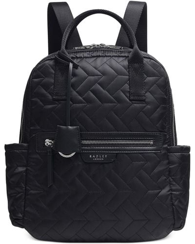 Radley Finsbury Park Quilt Medium Ziptop Backpack - Black