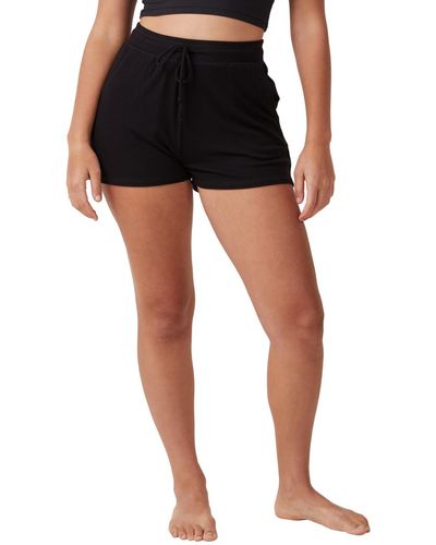 Cotton On Sleep Recovery Relaxed Shorts - Black