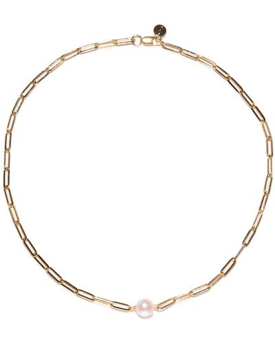 Joey Baby 18k Plated Paper Clip Chain - Natural