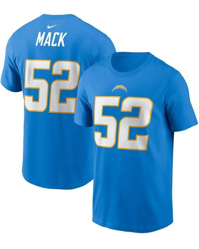 Nike Khalil Mack Los Angeles Chargers Player Name & Number T-shirt - Blue