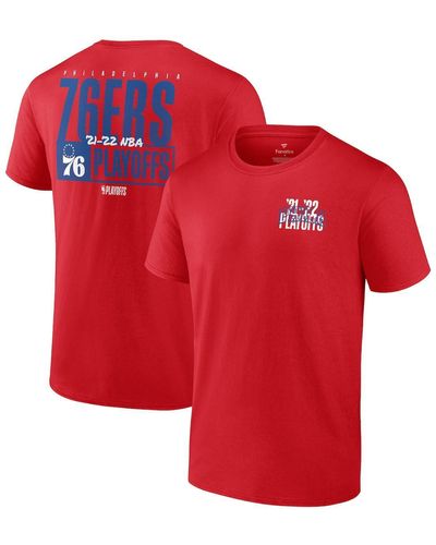Fanatics Philadelphia 76ers 2022 Nba Playoffs Dunk T-shirt - Red