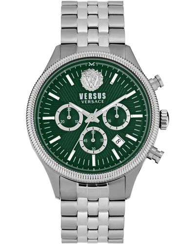 Versus Chronograph Colonne Ion Plated Stainless Steel Bracelet Watch 44mm - Green