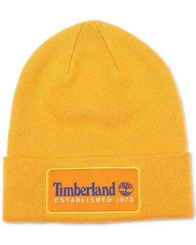 Timberland Established 1973 Logo Patch Beanie - Yellow