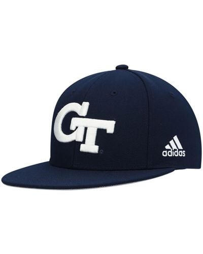 adidas Georgia Tech Yellow Jackets Logo On-field Baseball Fitted Hat - Blue