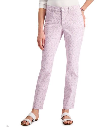 Charter Club Printed Straight-leg Pants, Created For Macy's - Multicolor