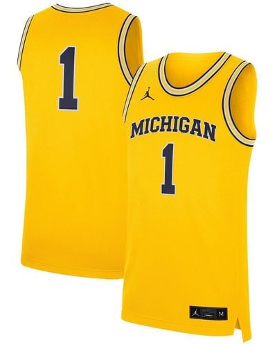 Nike Brand Michigan Wolverines Replica Jersey - Yellow