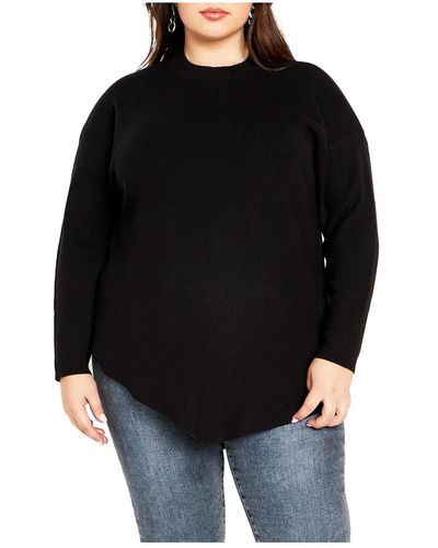 City Chic Plus Size Madison Sweater - Black