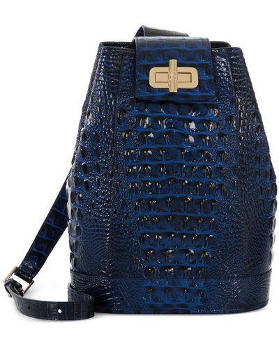 Brahmin Maddie Embossed Leather Melbourne Backpack - Blue