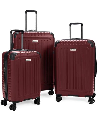 Ben Sherman Sunderland 3 Piece Lightweight Hardside Expandable Spinner luggage Set - Red
