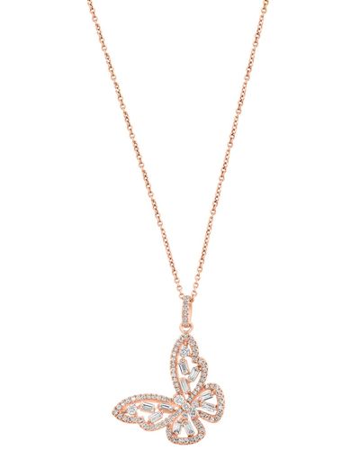Effy Effy Diamond Butterfly Pendant Necklace (3/4 Ct. T.w. - Metallic
