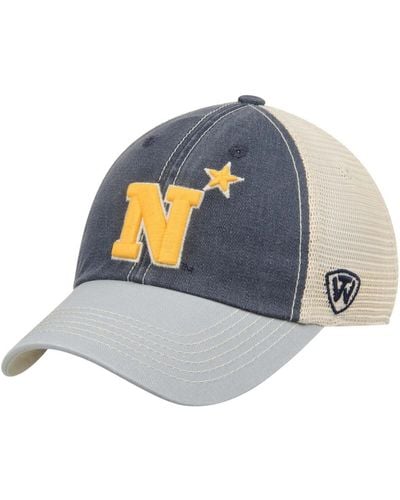 Top Of The World Navy And Tan Navy Midshipmen Offroad Trucker Hat - Blue