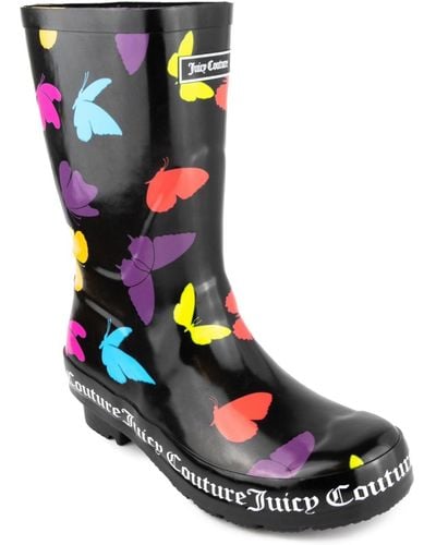 Juicy Couture Totally Logo Rainboots - Blue