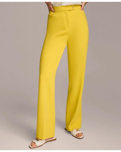 Donna Karan Mid-rise Straight-leg Pants - Yellow