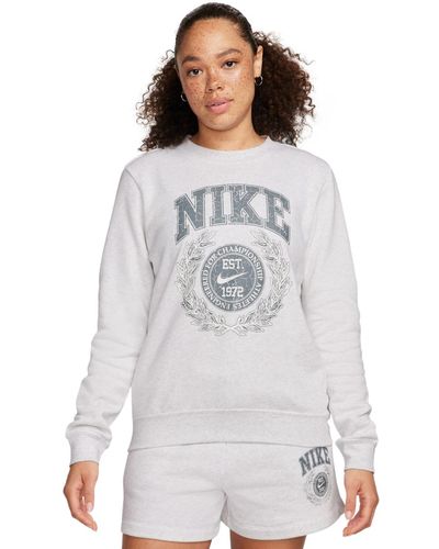 Nike Sportswear Club Crewneck Fleece Sweatshirt - White