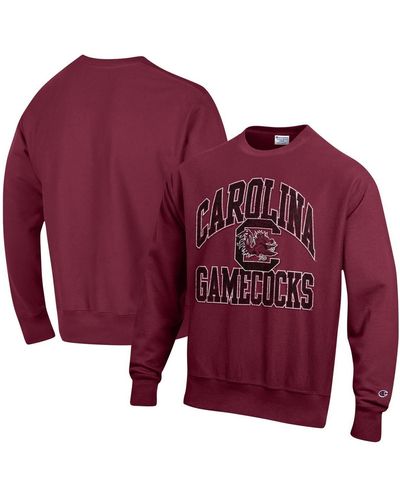 Champion South Carolina Gamecocks Vault Late Night Reverse Weave Pullover Sweatshirt - Red