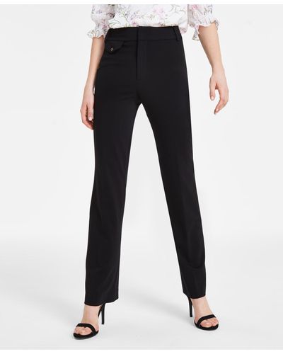 Cece Wear To Work Fit Flare High Rise Pants - Black