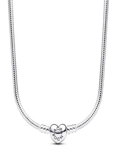 PANDORA Sterling Snake Chain Necklace - White