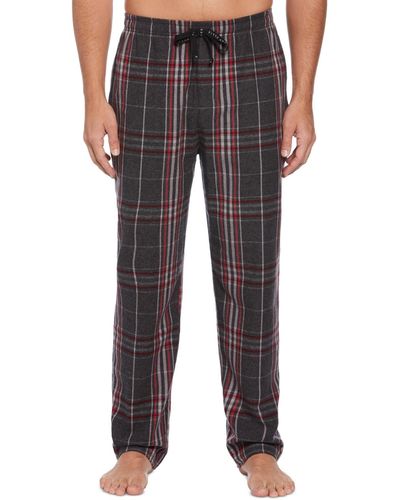 Perry Ellis Portfolio Heather Plaid Pajama Pants in Blue for Men
