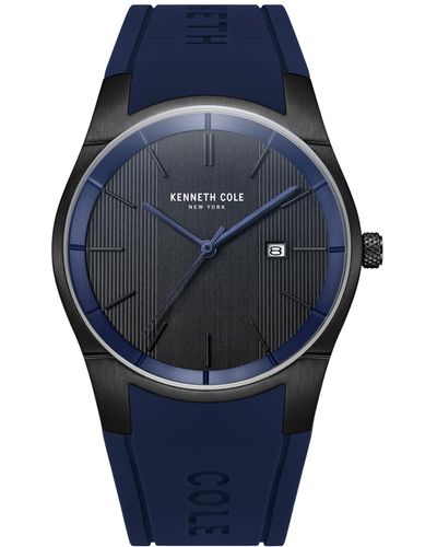 Kenneth Cole Modern Classic Silicone Strap Watch 42mm - Blue