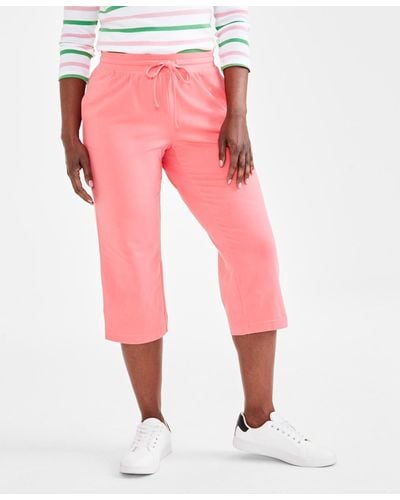 Style & Co. Mid Rise Capri Sweatpants - Pink