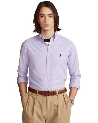 Polo Ralph Lauren Classic-fit Stretch Oxford Shirt - Purple
