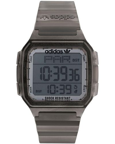 adidas Gmt Digital One Gmt Resin Strap Watch 47mm - Gray