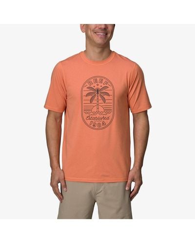 Reef Paradise Short Sleeve Surf Shirt - Orange
