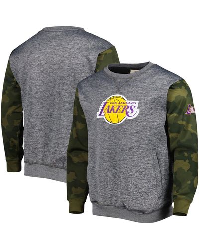 Fanatics Los Angeles Lakers Camo Stitched Sweatshirt - Gray