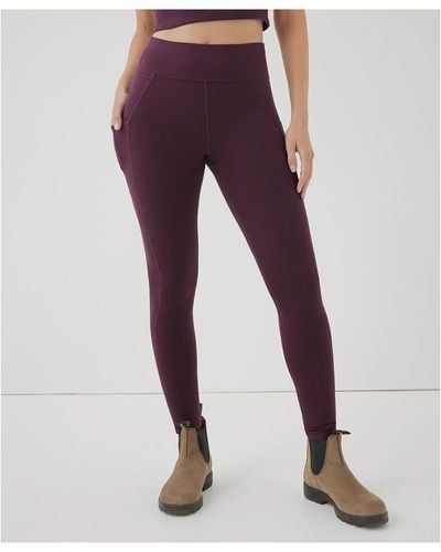 Pact Purefit Pocket legging Made With Organic Cotton - Purple