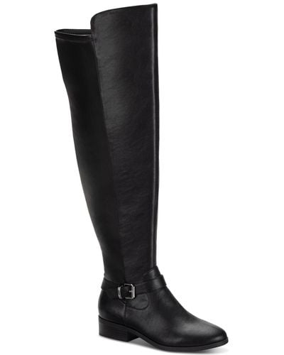 Style & Co. Charlaa Buckled Over-the-knee Boots - Black