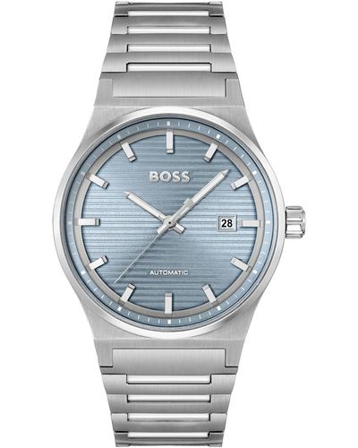 BOSS Men Candor Auto Automatic Stainless Steel Watch 41mm - Gray