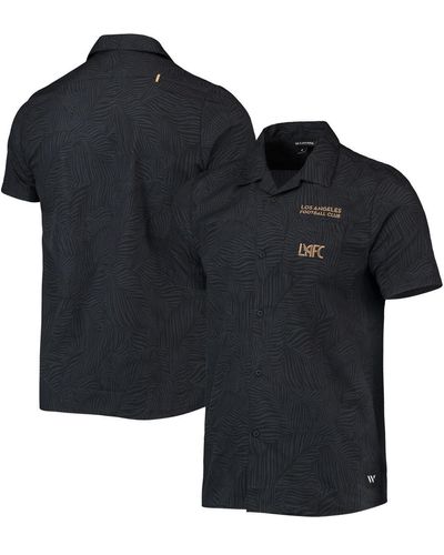 The Wild Collective Lafc Abstract Palm Button-up Shirts - Black