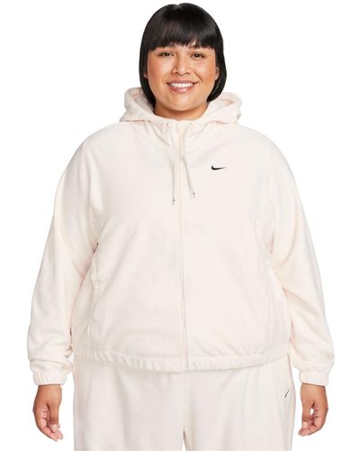 Nike Plus Size Therma-fit Full-zip Fleece Hoodie - White