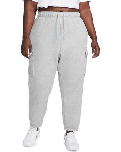 Nike Plus Size Club Cargo Sweatpants - Gray